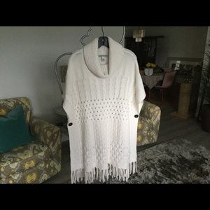 Autumn cashmere poncho